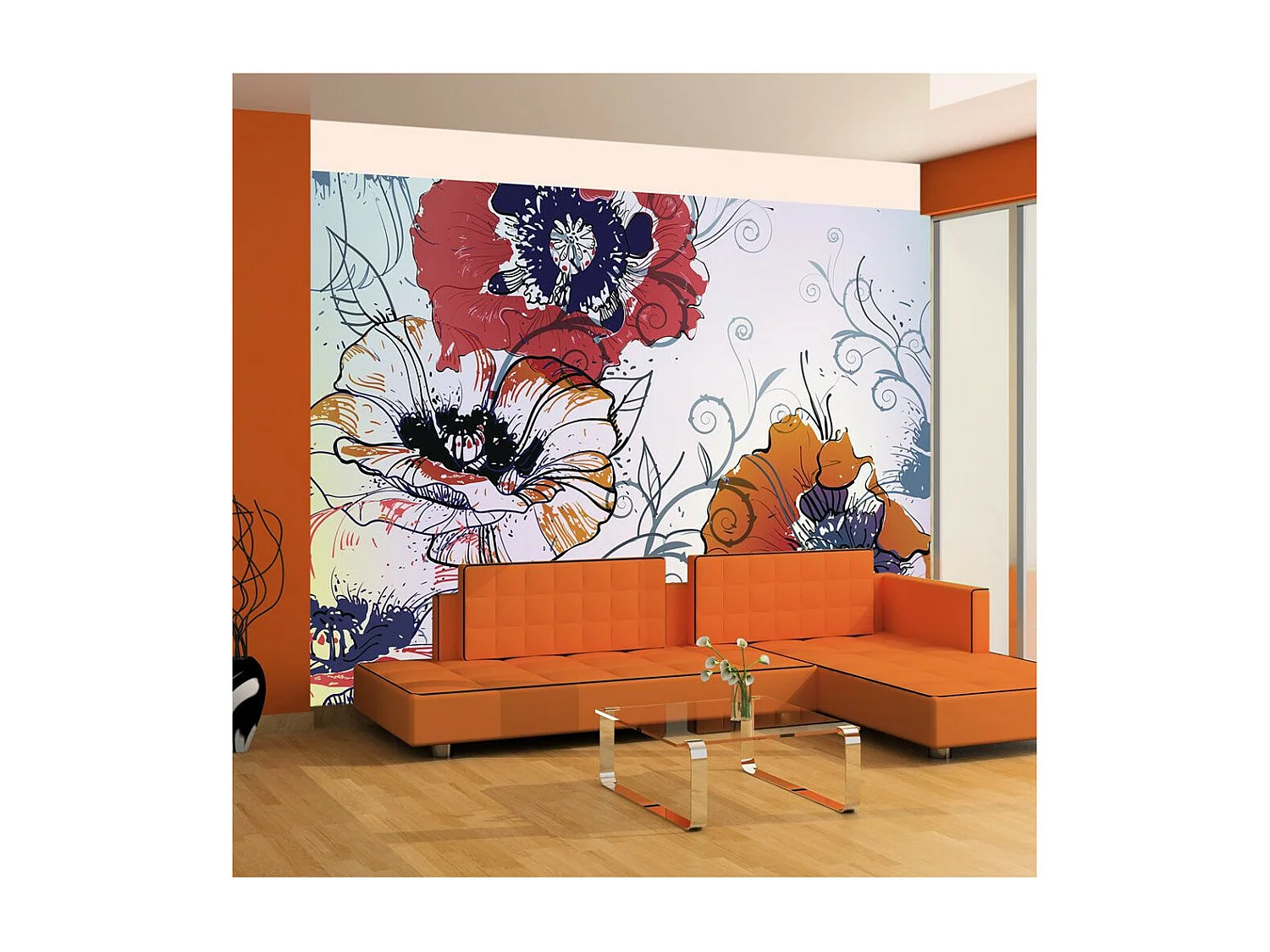 Papier Peint "Motif à l'esprit Champêtre" 154 x 200 cm