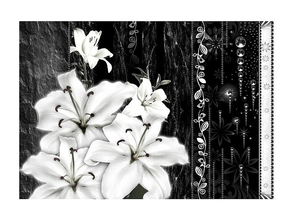 Papier Peint "Crying Lilies" 70 x 100 cm
