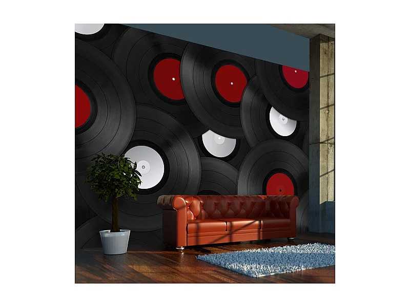 Papier Peint "Vinyls : Retro" 154 x 200 cm