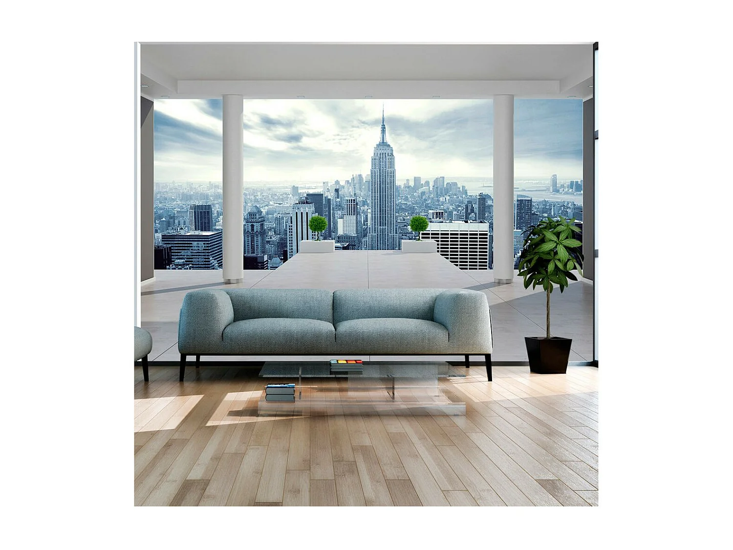 Papier Peint "Ville Froide" 105 x 150 cm