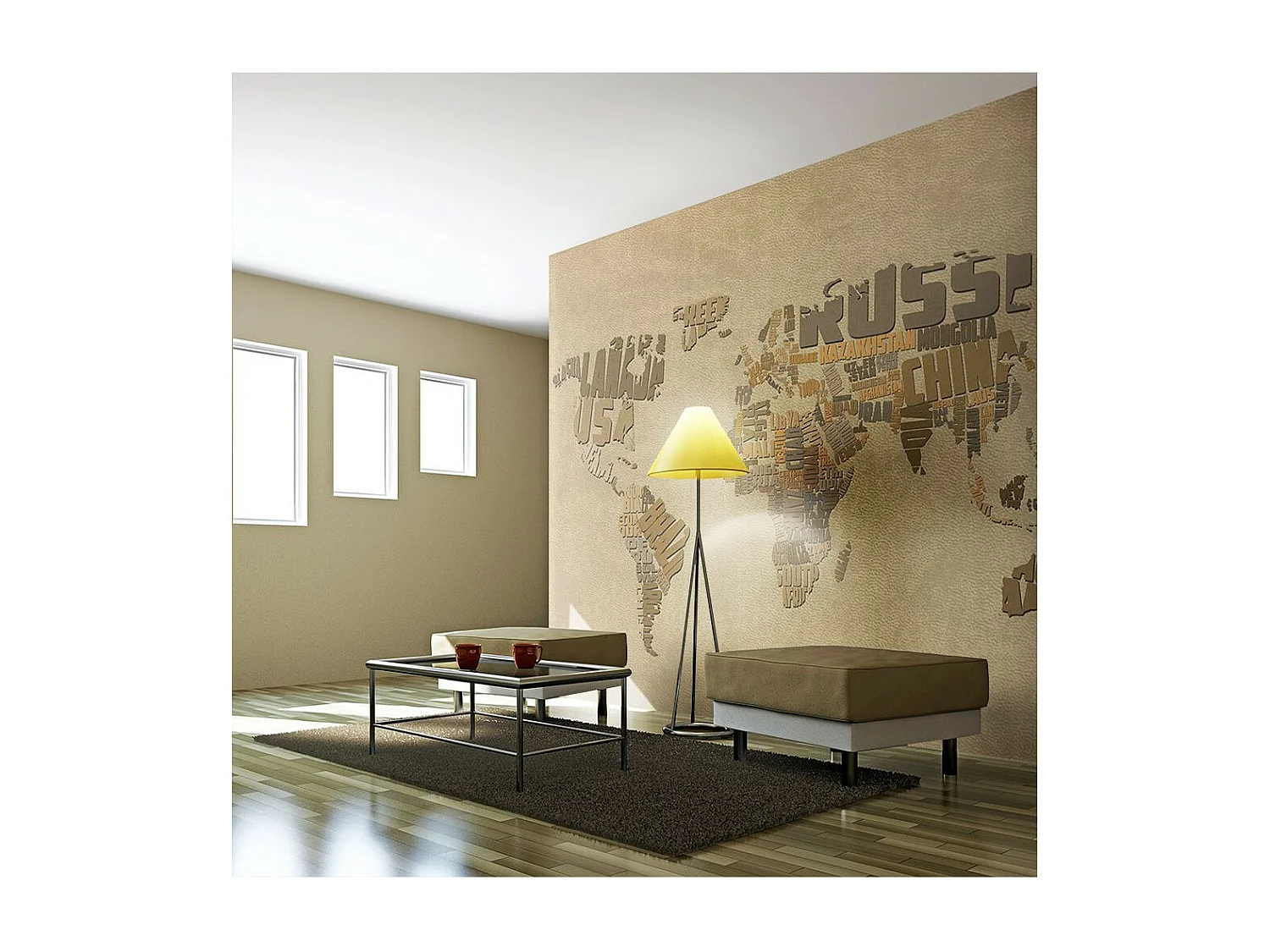 Papier Peint "Explorers' Map of the World" 193 x 250 cm