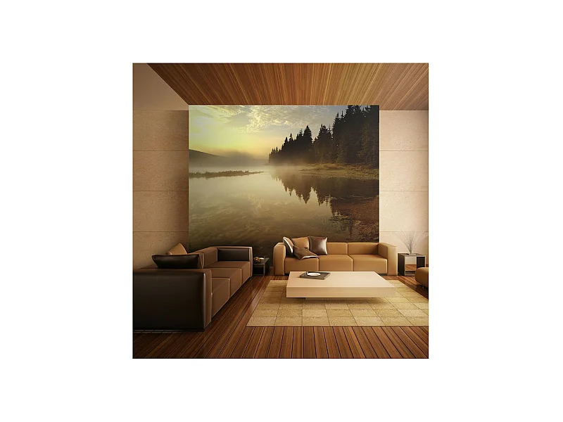 Papier Peint "Forêt & Lac" 231 x 300 cm