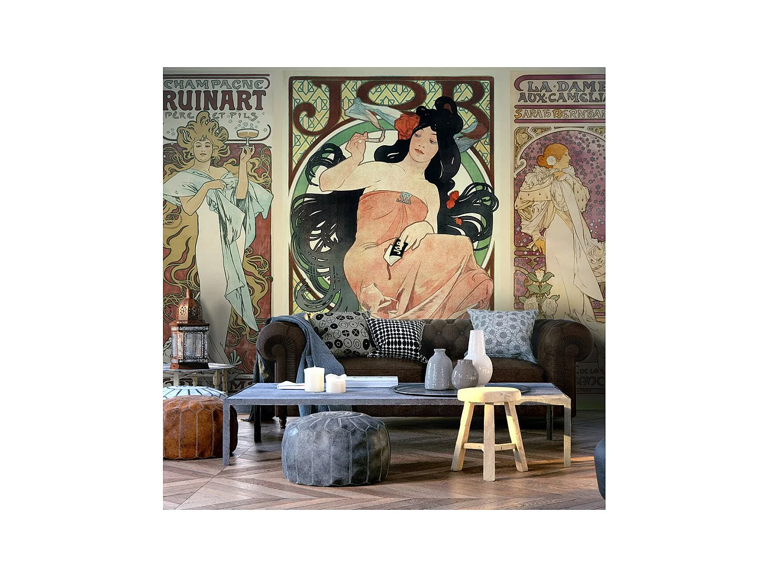 Papier Peint "Alphonse Mucha Women's" 105 x 150 cm