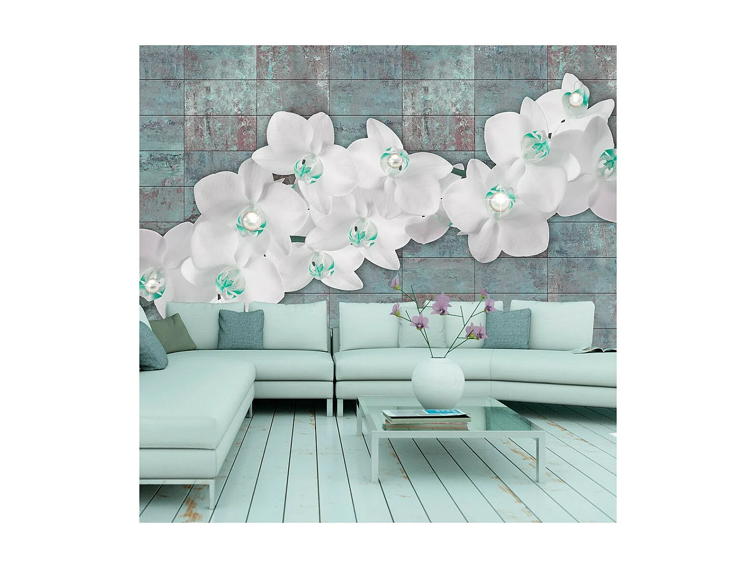 Papier Peint "Orchids with Pearls" 70 x 100 cm