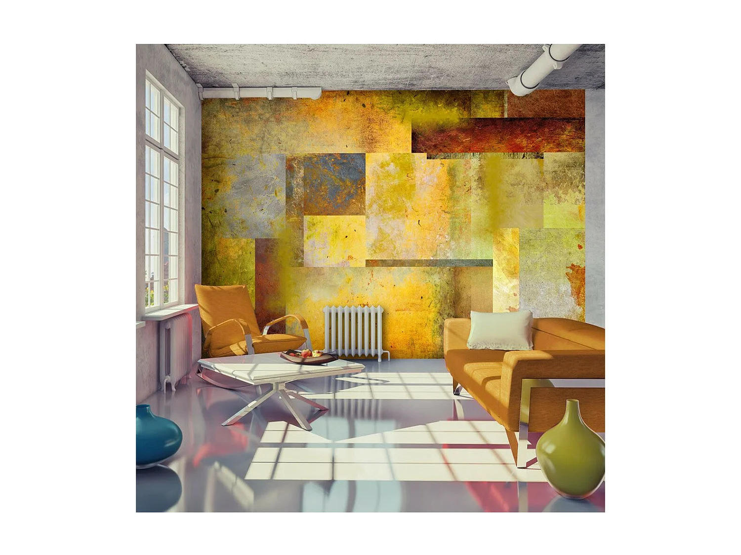 Papier Peint "Orange Hue of Art Expression" 175 x 250 cm