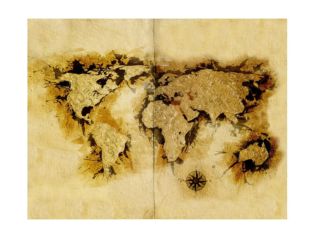Papier Peint "Gold Diggers' Map of the World" 231 x 300 cm