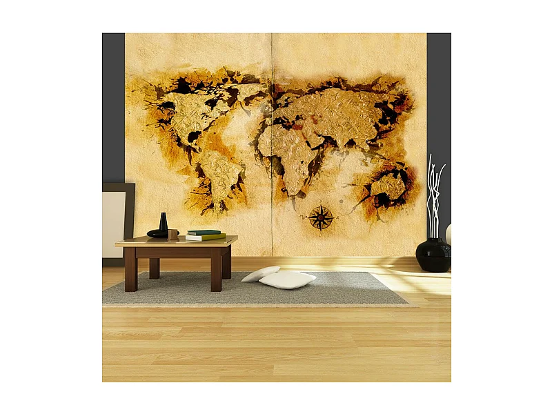 Papier Peint "Gold Diggers' Map of the World" 231 x 300 cm