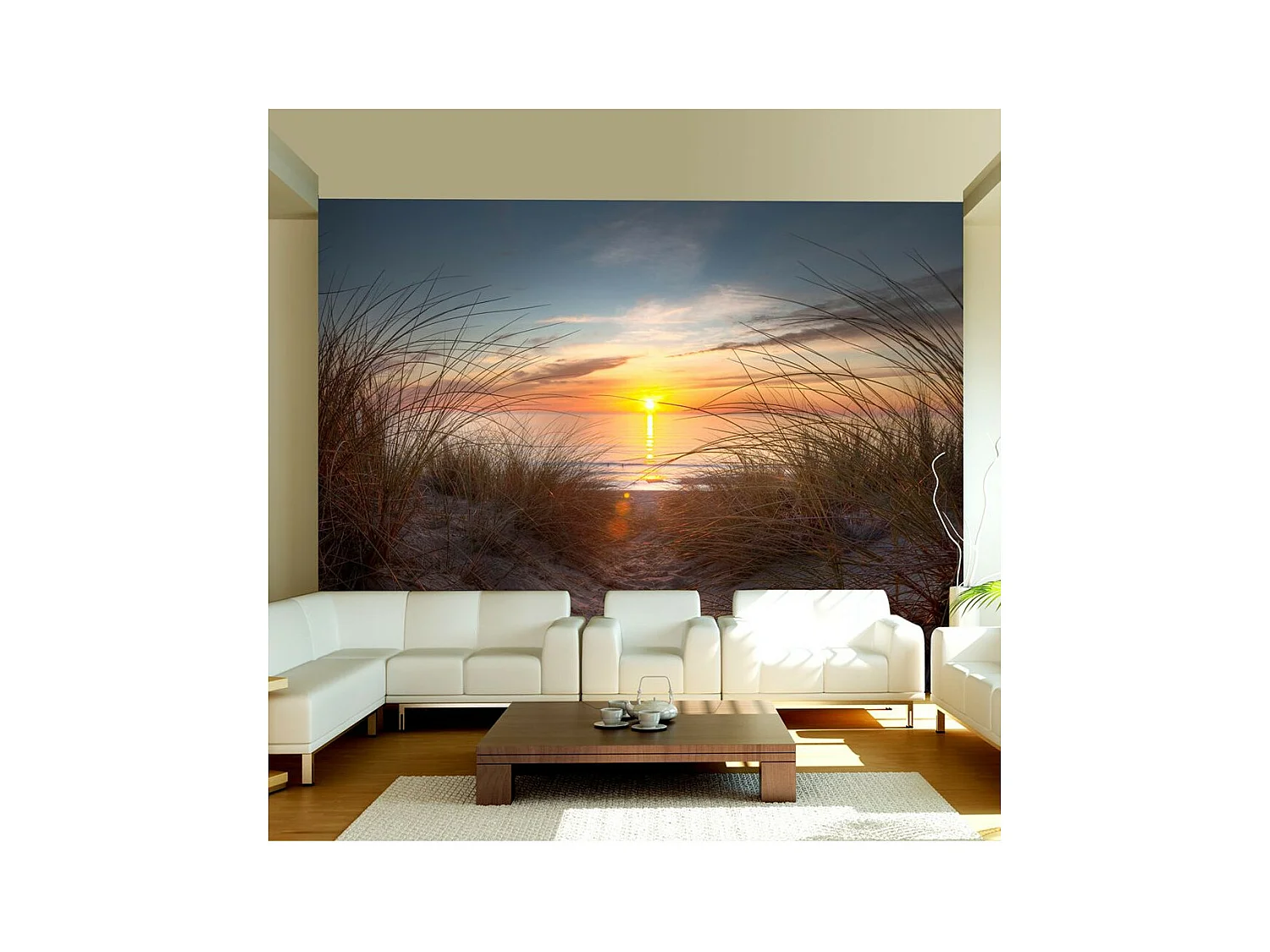 Papier Peint "Coucher de Soleil sur l'océan Atlantique" 193 x 250 cm