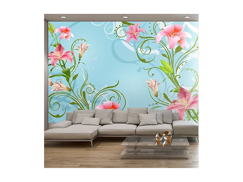 Papier Peint "Subtle Beauty of the Lilies II" 140 x 200 cm
