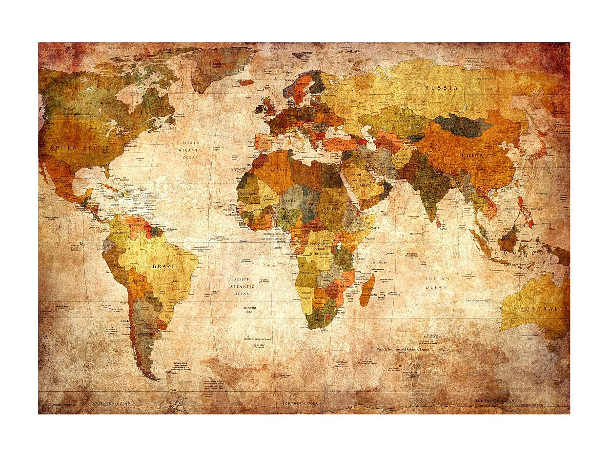 Papier Peint "Old World Map" 175 x 250 cm