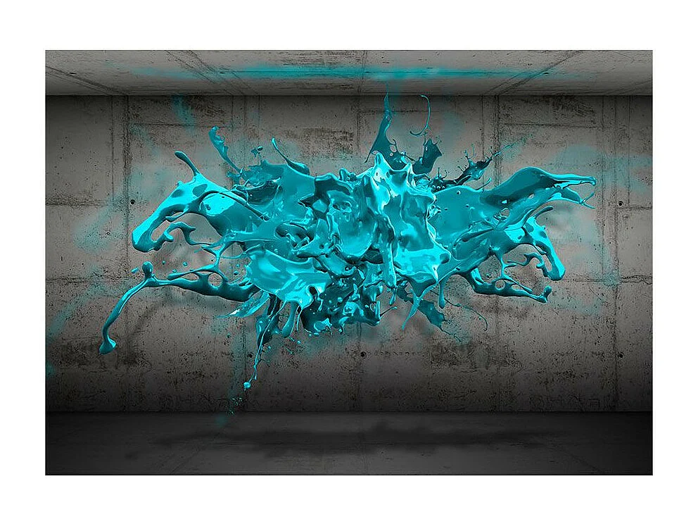 Papier Peint "Blue Ink Blot" 210 x 300 cm