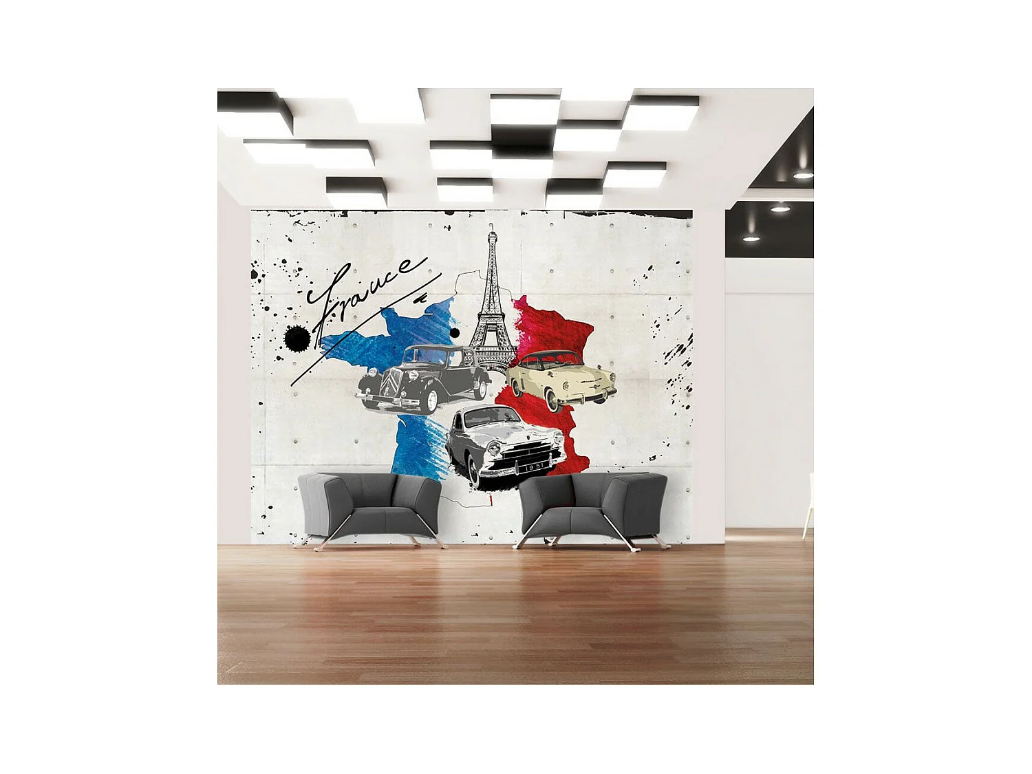 Papier Peint "Admirer of Cars France" 231 x 300 cm