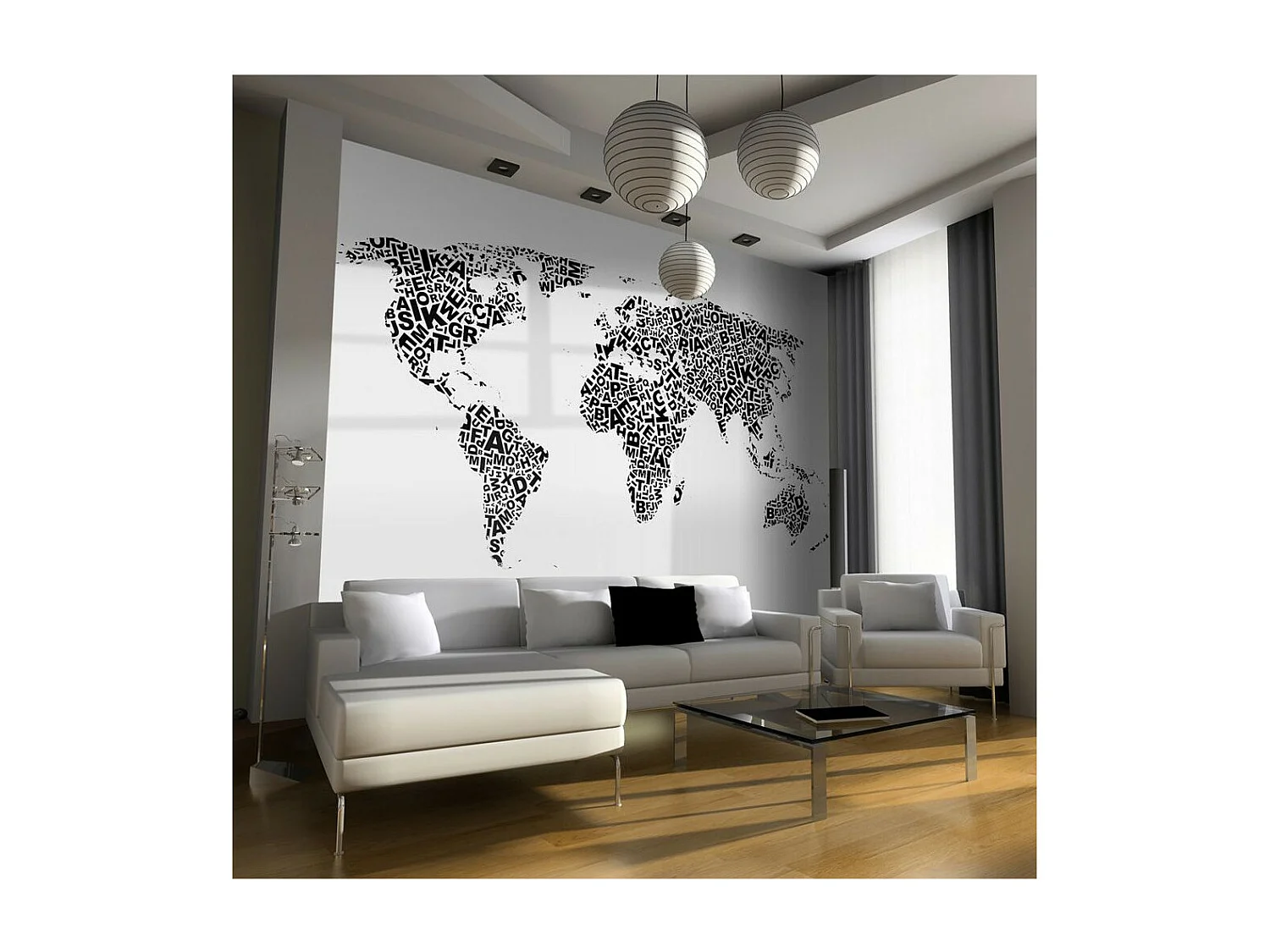 Papier Peint "Carte de Pensées" 231 x 300 cm