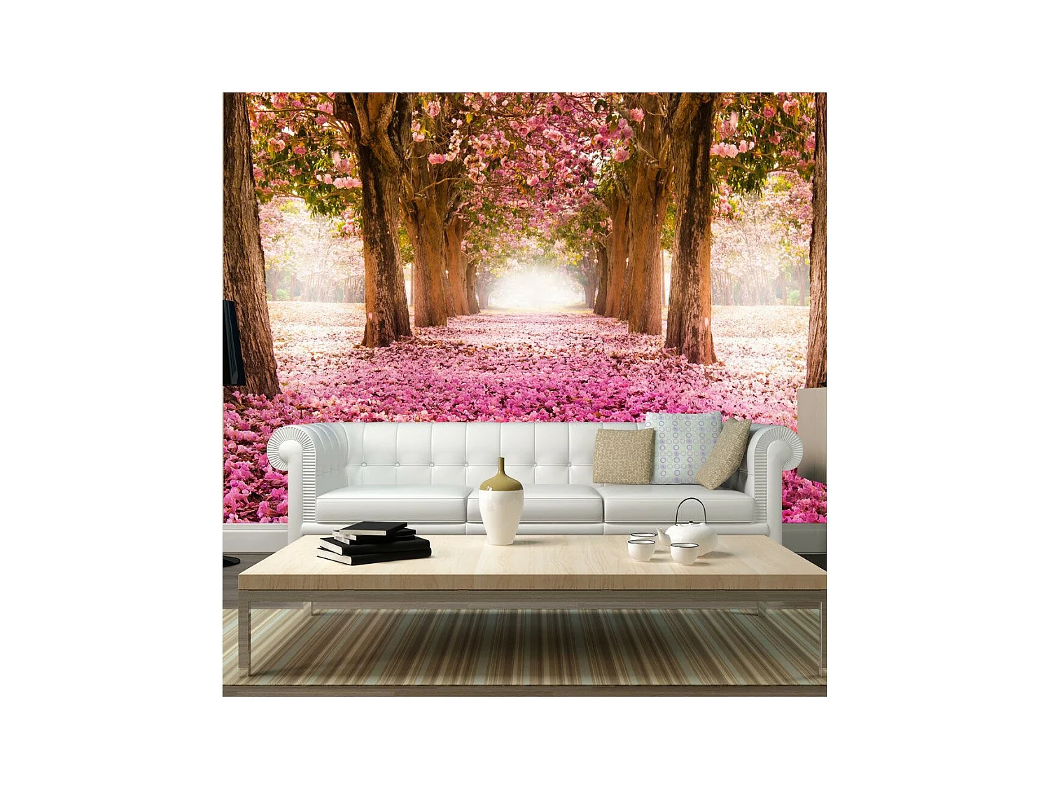 Papier Peint "Pink Grove" 105 x 150 cm