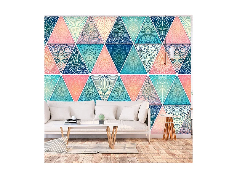 Papier Peint "Oriental Triangles" 70 x 100 cm