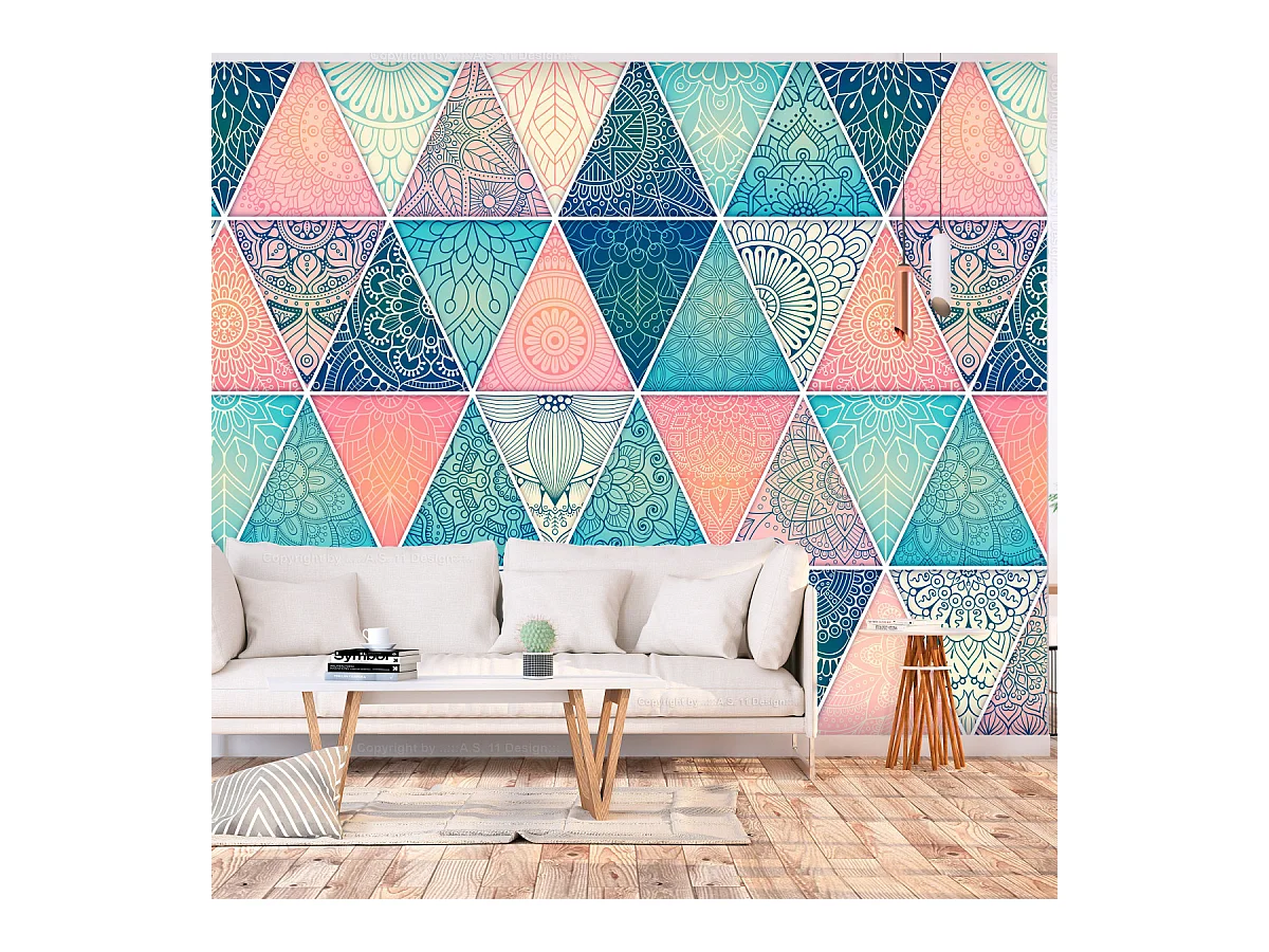 Papier Peint "Oriental Triangles" 70 x 100 cm