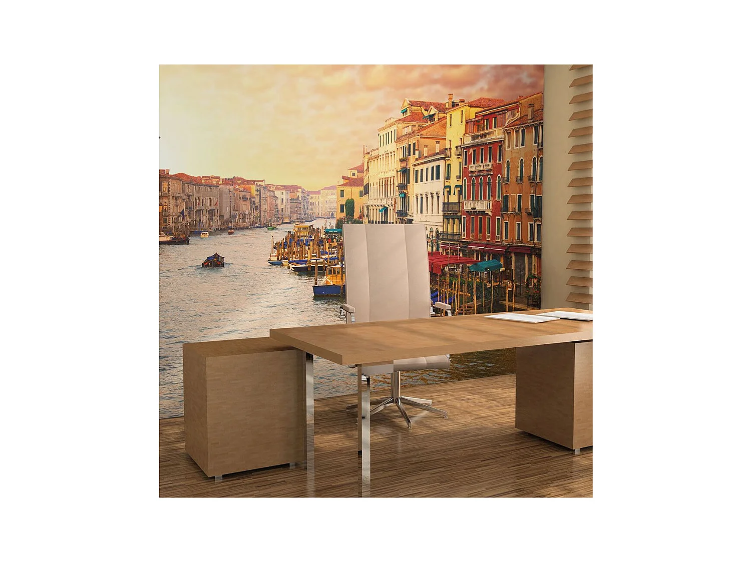 Papier Peint "Venise la Ville Pleine de Couleurs sur l'eau" 270 x 350 cm