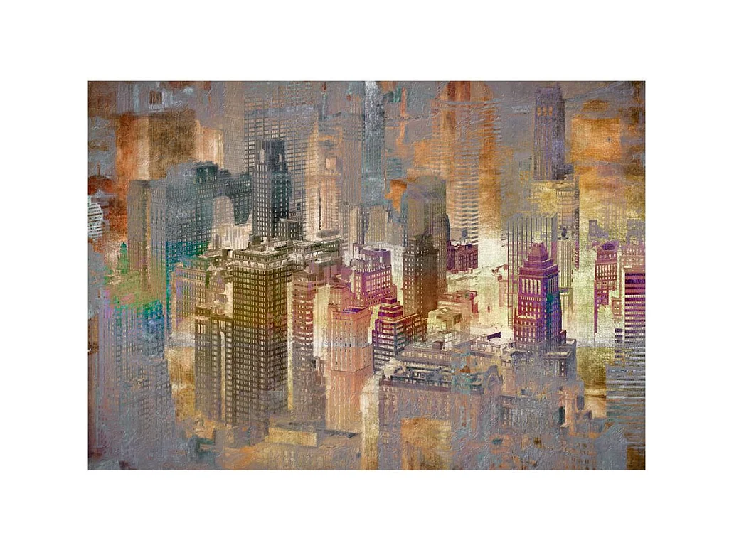 Papier Peint "City ??in the Mist" 140 x 200 cm