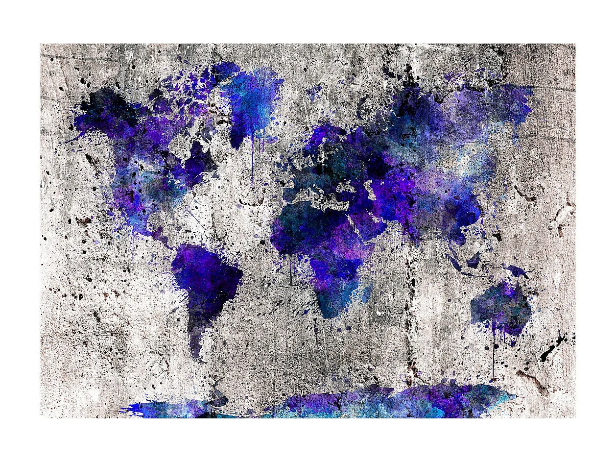 Papier Peint "World Map : Ink Blots" 140 x 200 cm