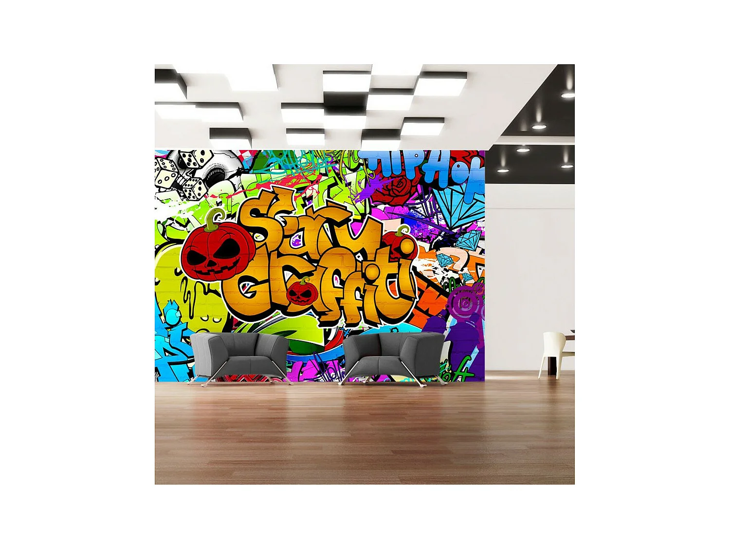 Papier Peint "Scary Graffiti" 175 x 250 cm