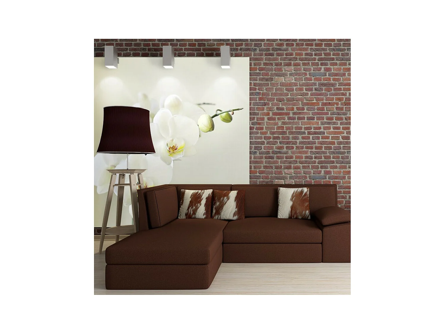 Papier Peint "Orchidée Blanche" 231 x 300 cm