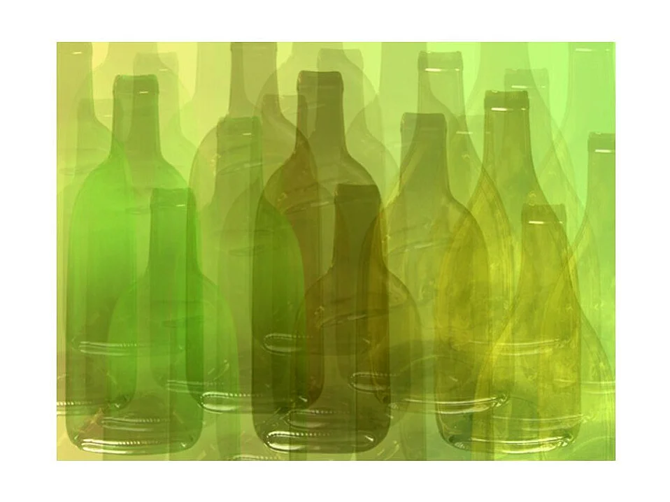 Papier Peint "Bouteilles Vertes" 270 x 350 cm