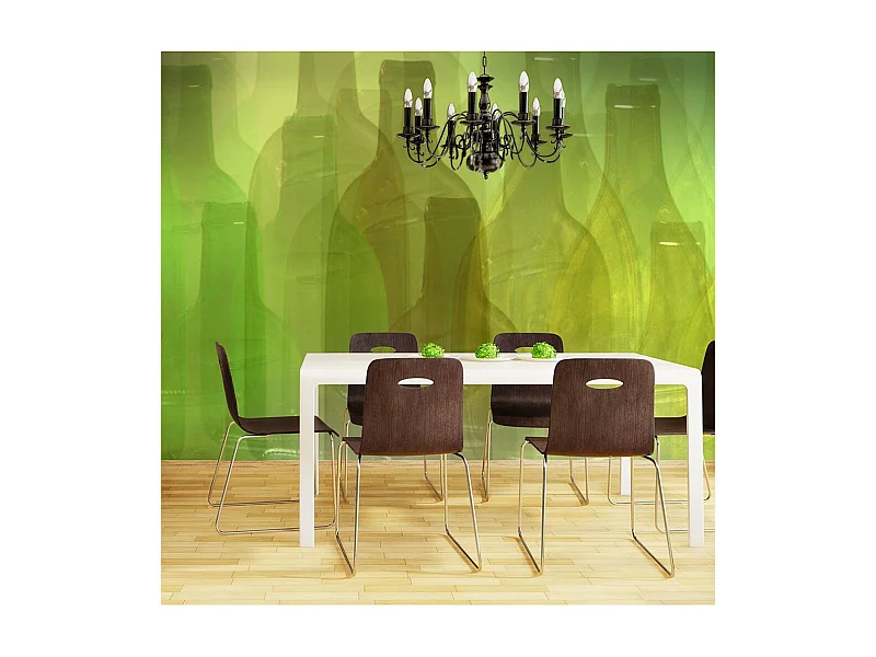 Papier Peint "Bouteilles Vertes" 270 x 350 cm
