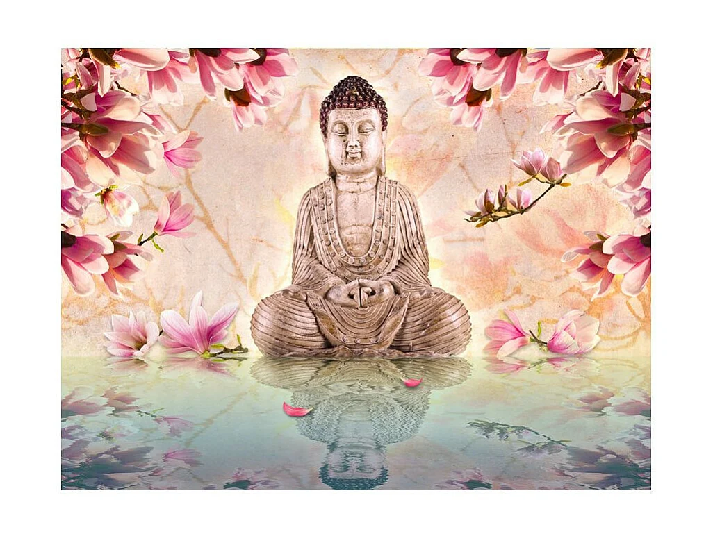 Papier Peint "Bouddha & Magnolia" 193 x 250 cm