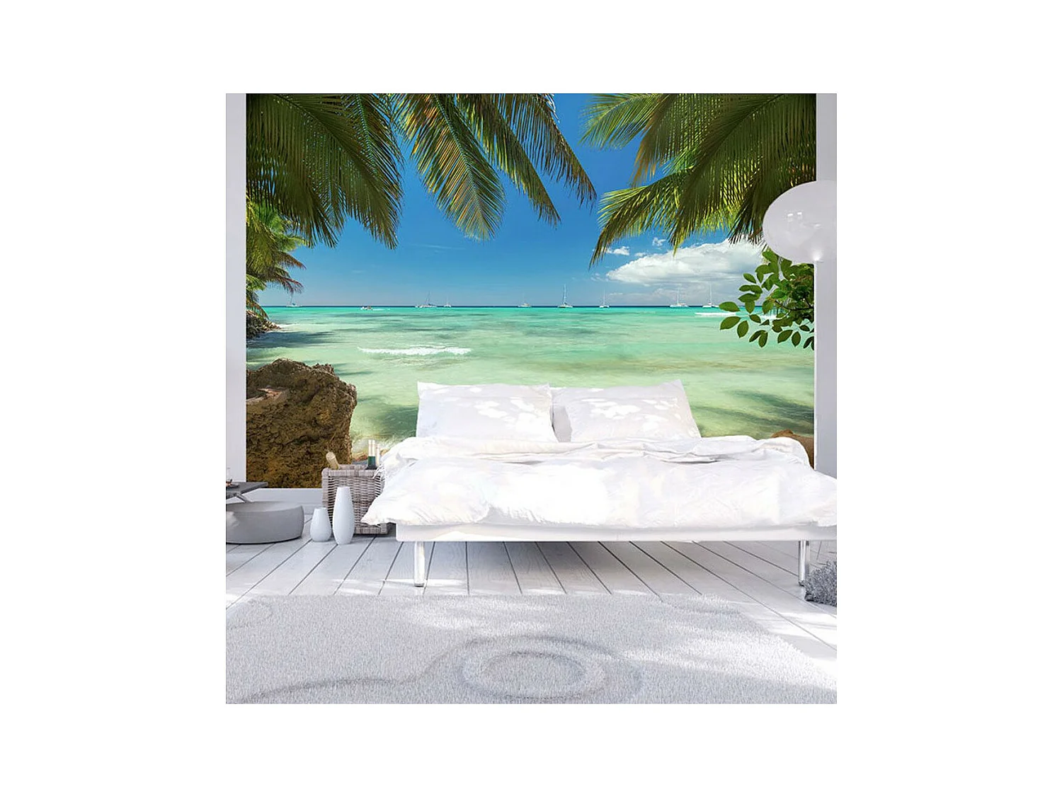 Papier Peint "Détente sur la Plage" 70 x 100 cm