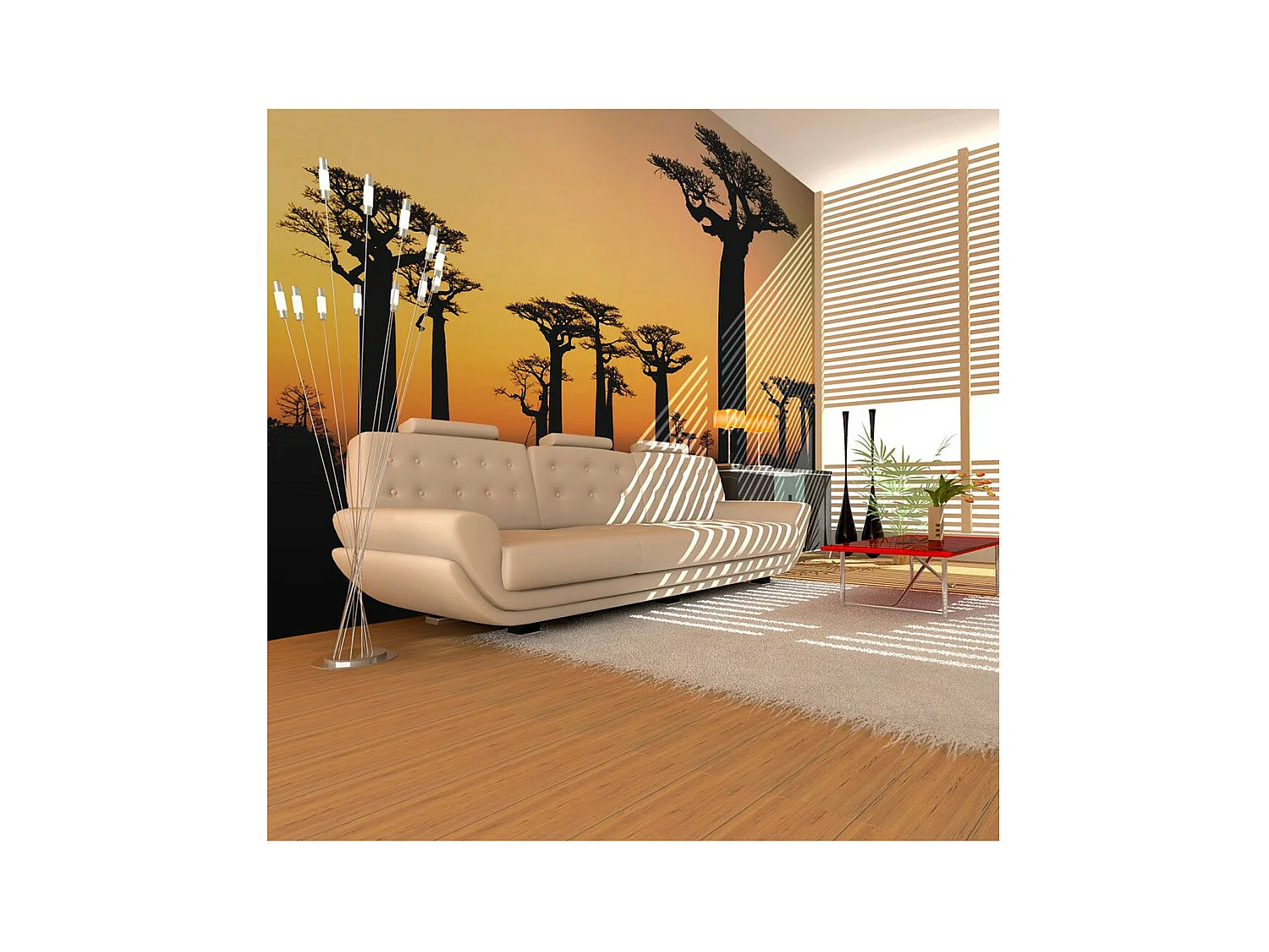 Papier Peint "Baobabs Africains" 270 x 350 cm