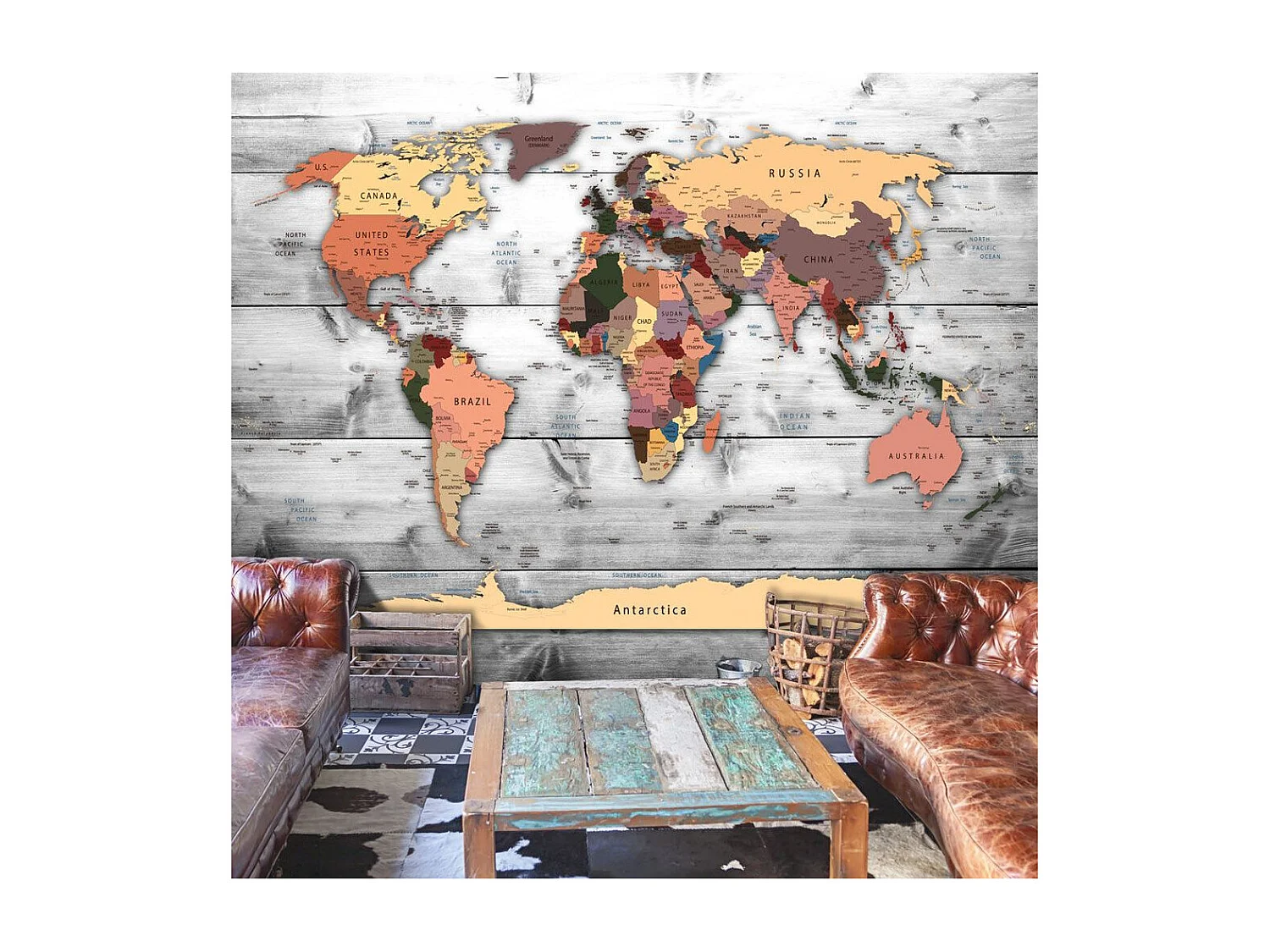 Papier Peint "Direction : World" 210 x 300 cm