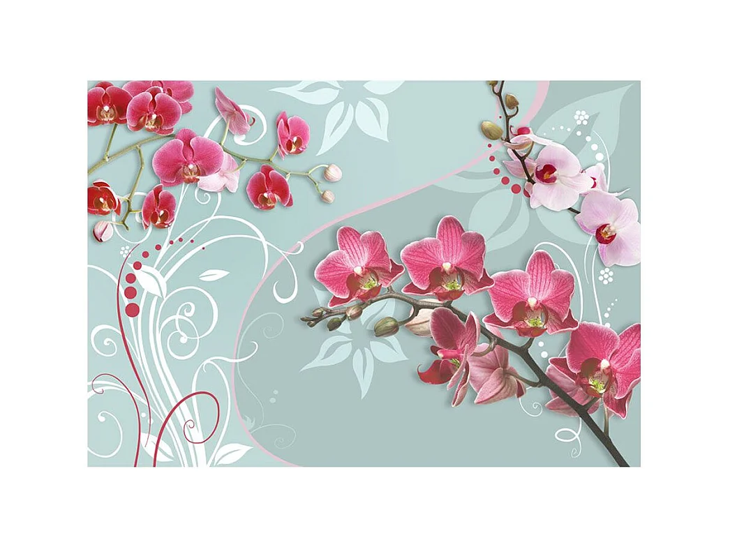 Papier Peint "Pink Orchids Variation II" 175 x 250 cm