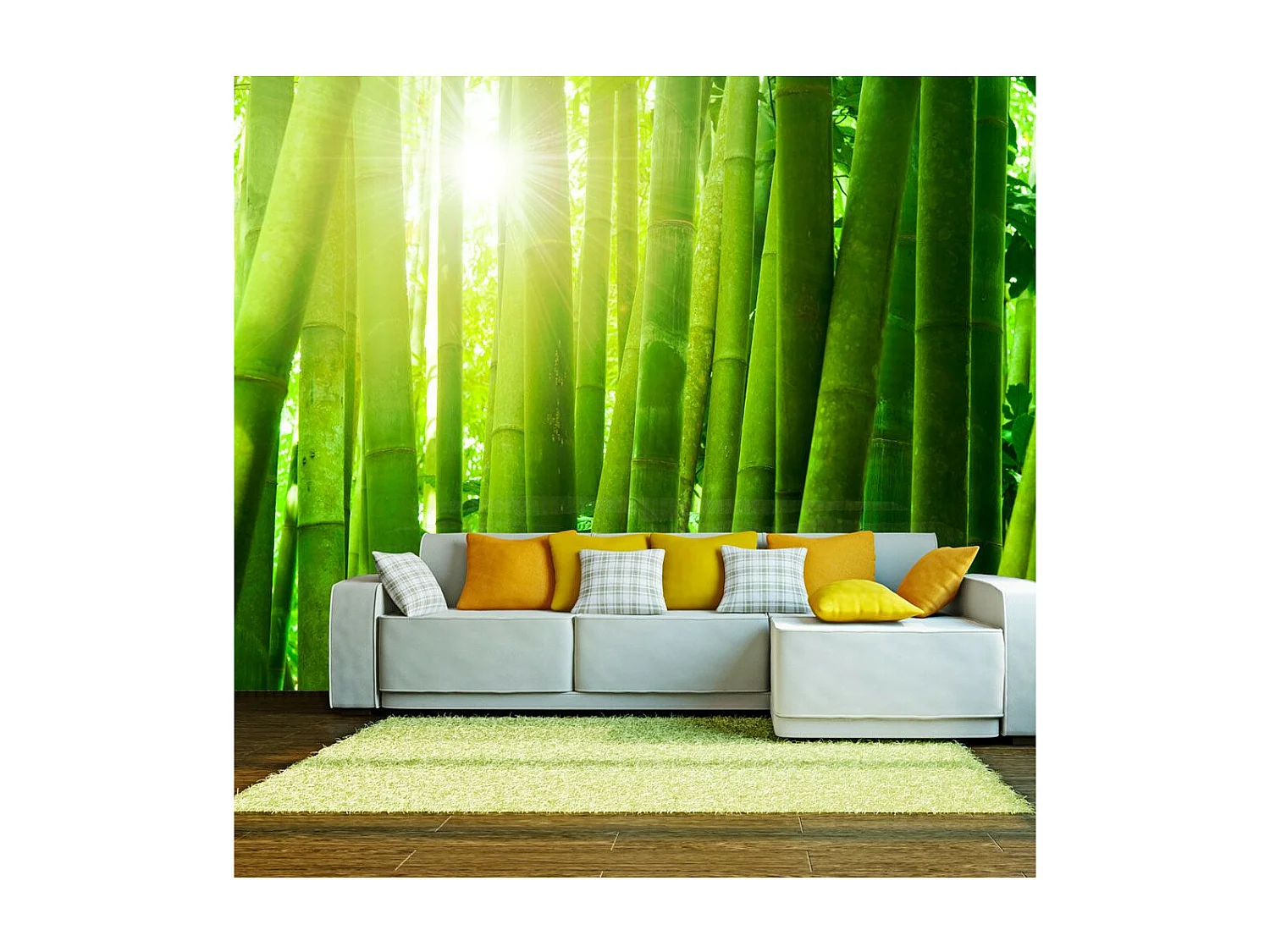 Papier Peint "Soleil & Bambou" 154 x 200 cm