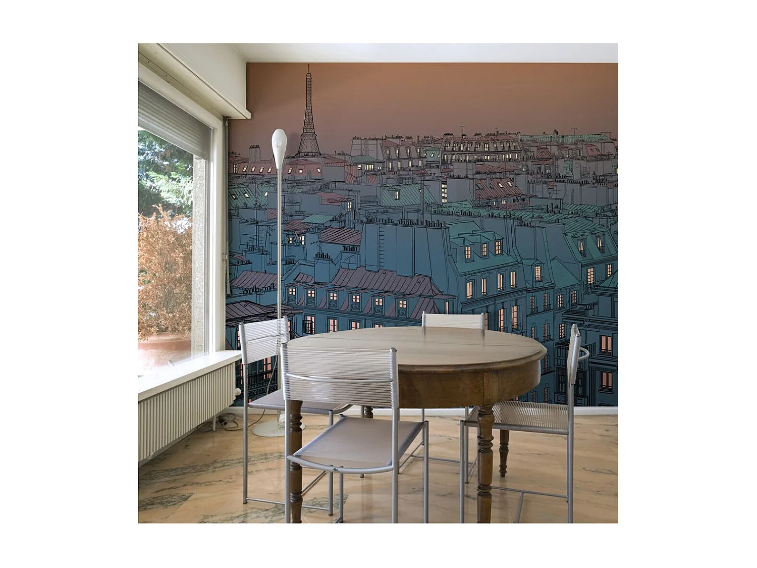 Papier Peint "Bonsoir Paris !" 154 x 200 cm