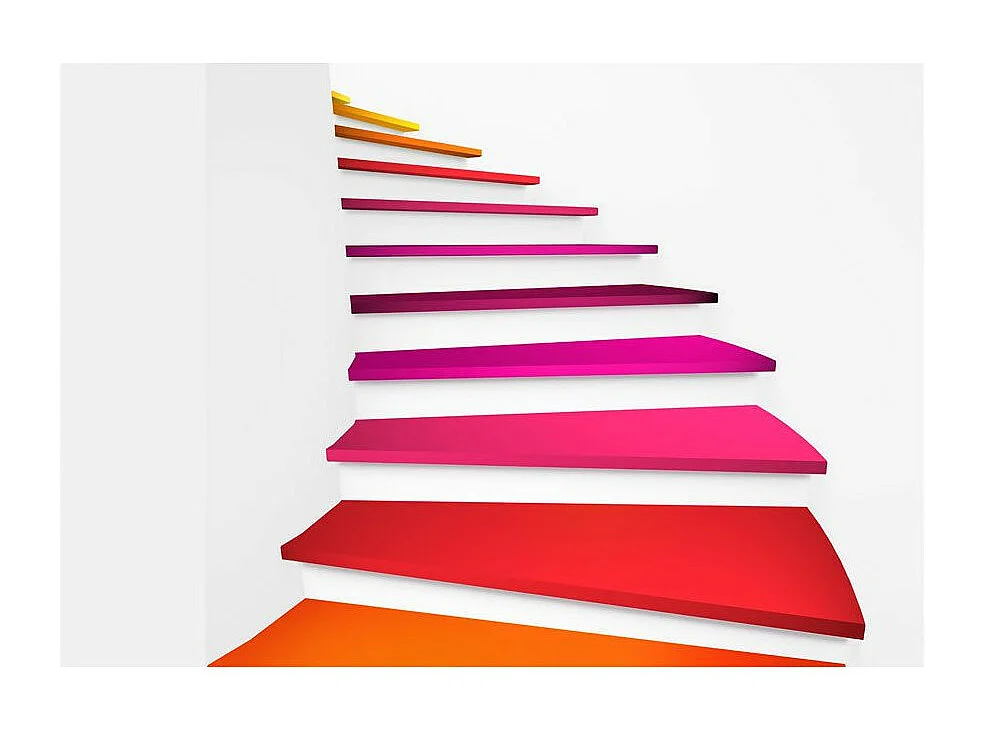 Papier Peint "Colorful Stairs" 210 x 300 cm
