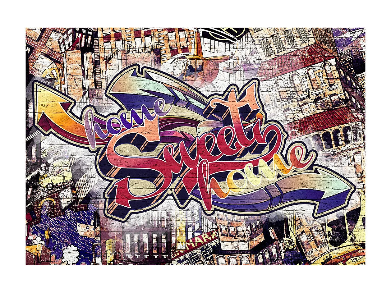 Papier Peint "Cool Graffiti" 105 x 150 cm