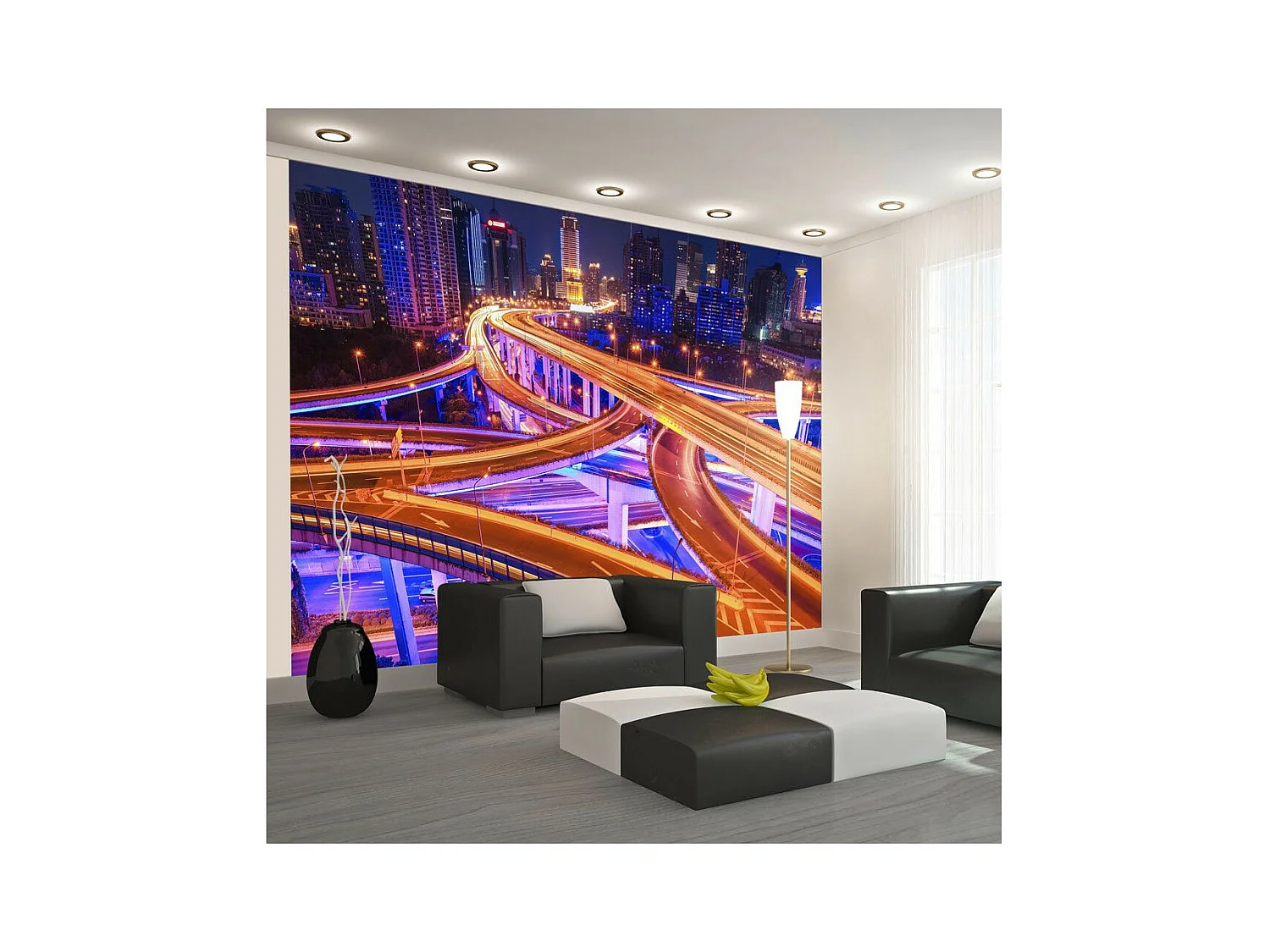 Papier Peint "Spiderweb of Roads" 210 x 300 cm