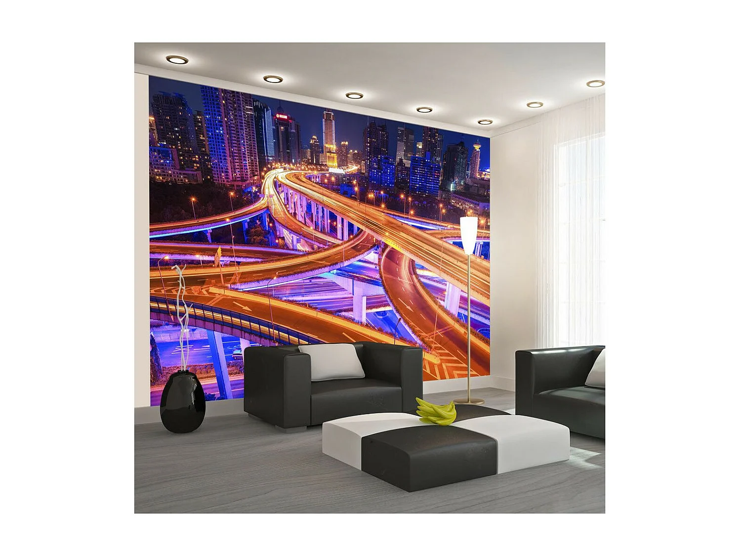 Papier Peint "Spiderweb of Roads" 210 x 300 cm