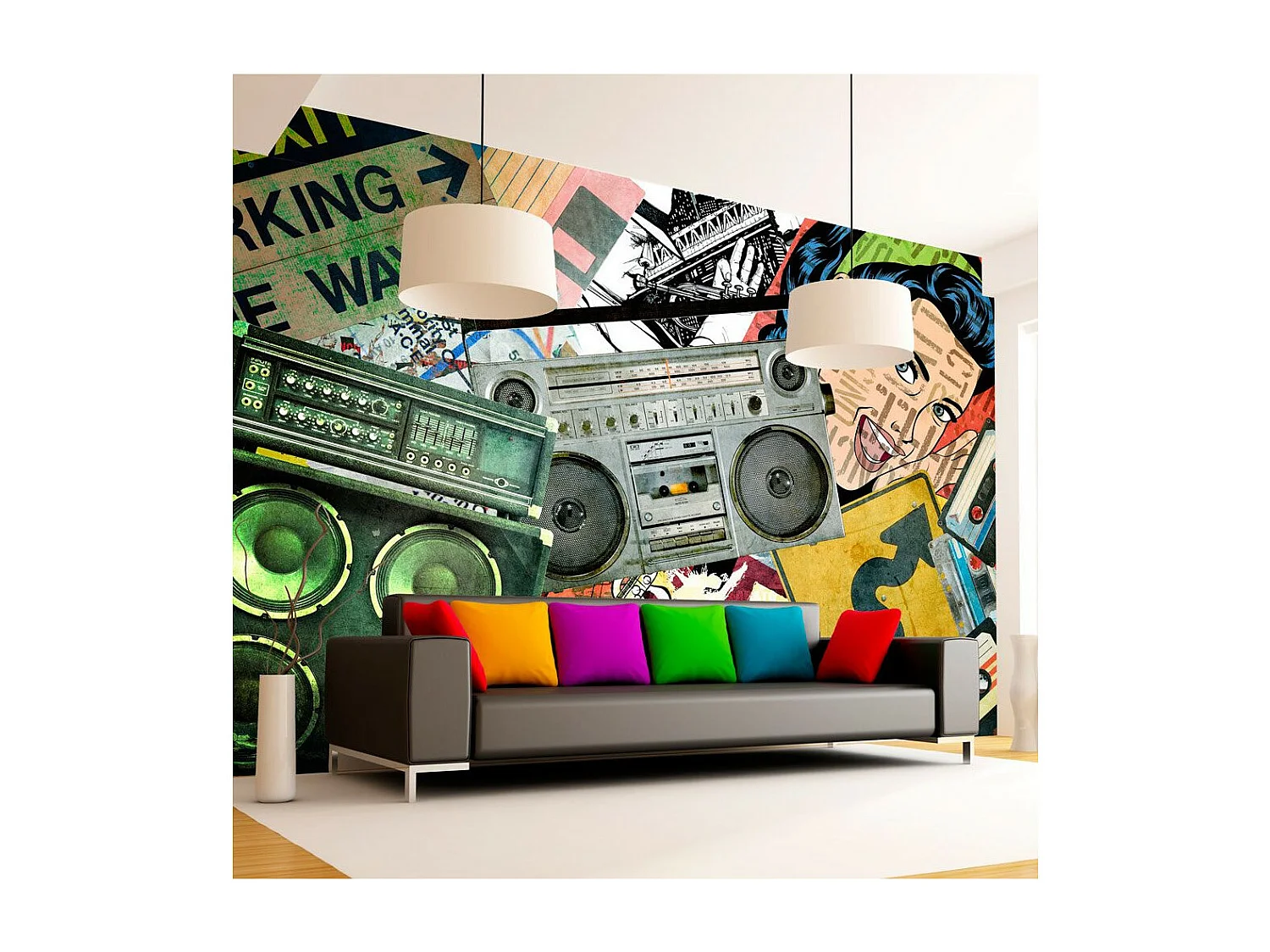 Papier Peint "Graffiti Girl" 70 x 100 cm