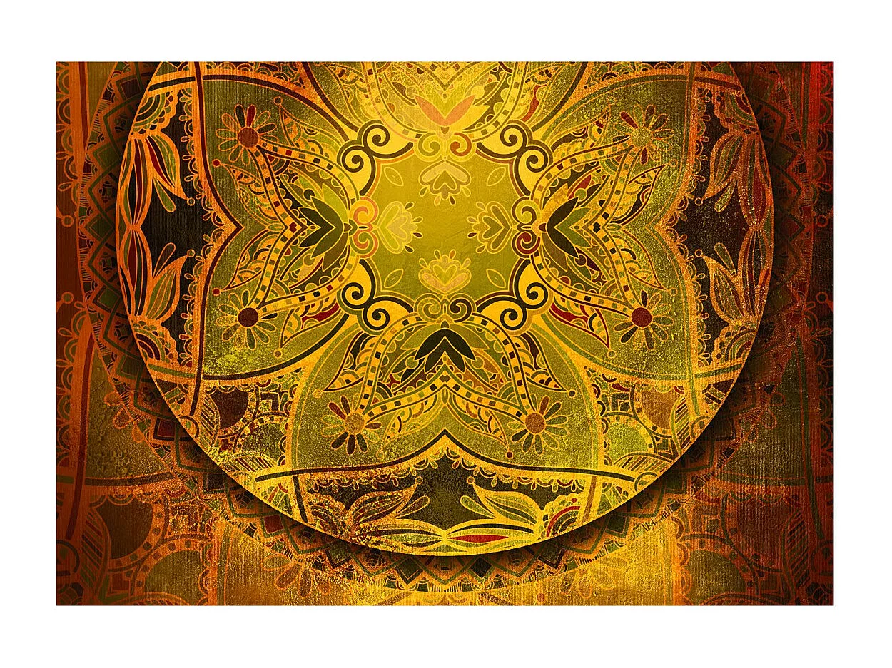 Papier Peint "Mandala : Golden Poem" 245 x 350 cm
