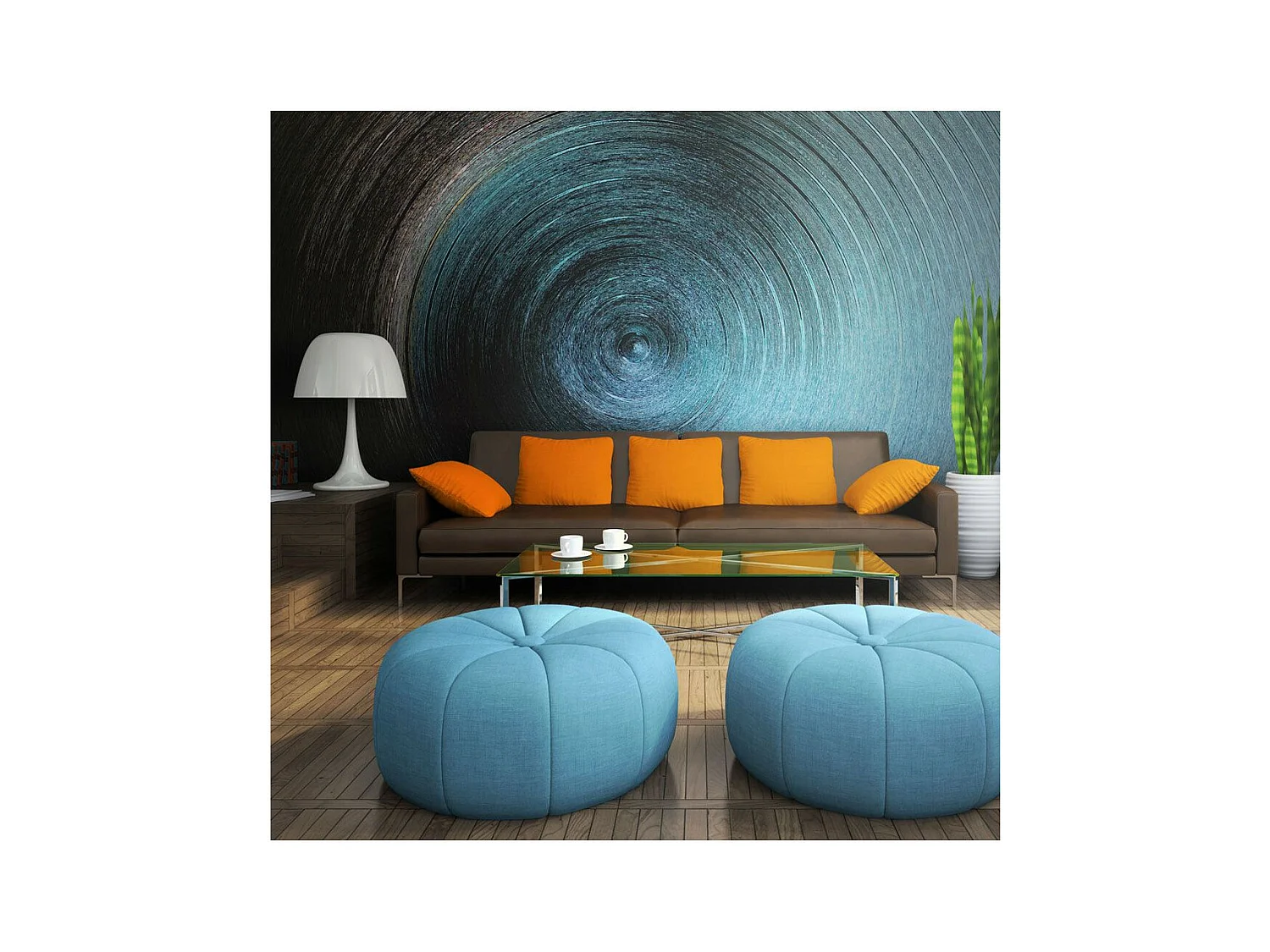 Papier Peint "Water Swirl" 193 x 250 cm