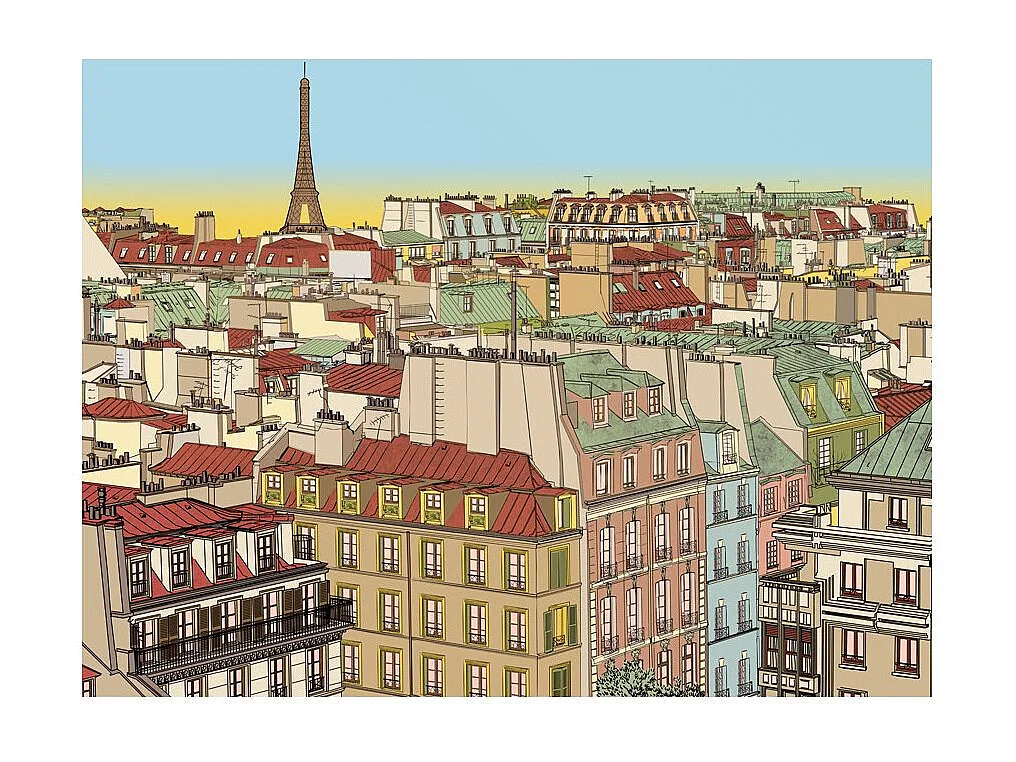 Papier Peint "Bonjour Paris !" 193 x 250 cm