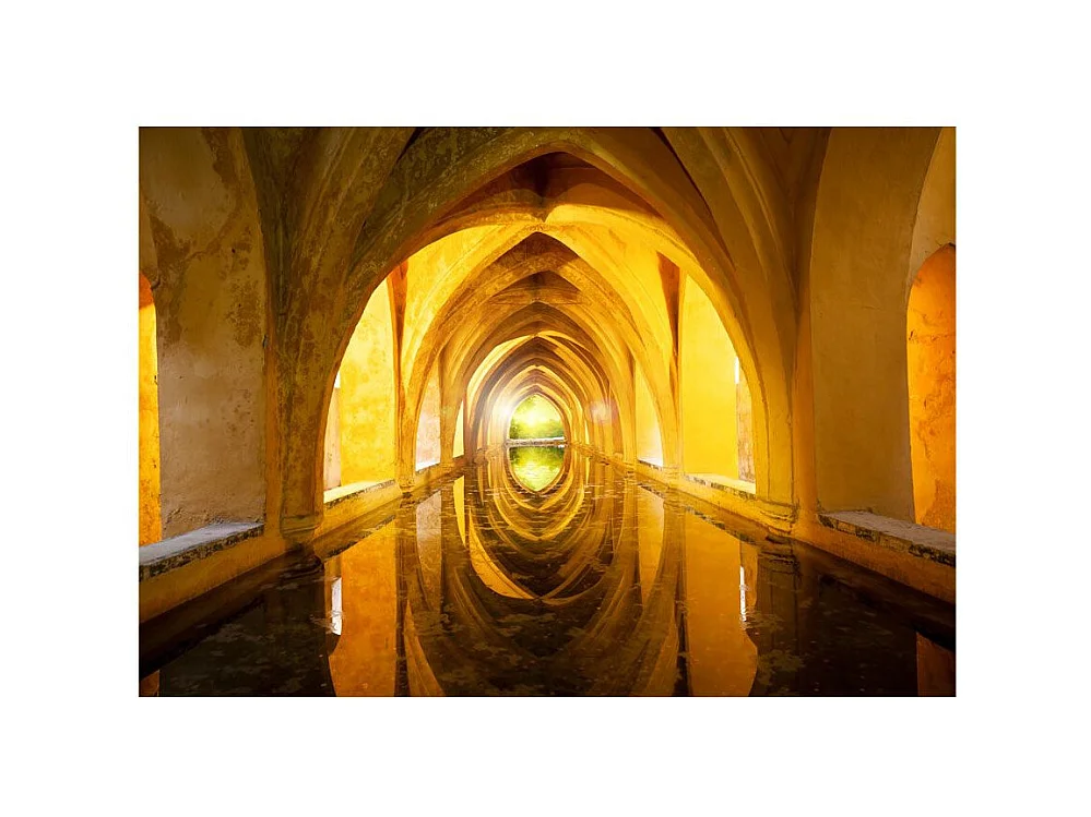 Papier Peint "The Golden Corridor" 70 x 100 cm