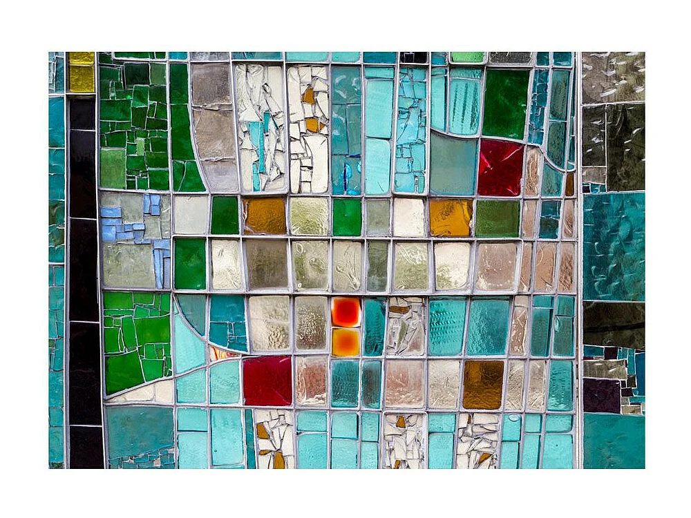 Papier Peint "Sapphire Stained Glass" 175 x 250 cm