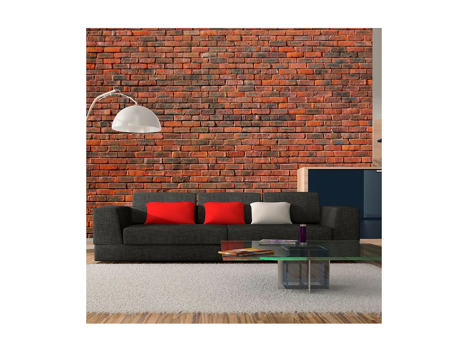 Papier Peint "Motif : Brique" 231 x 300 cm