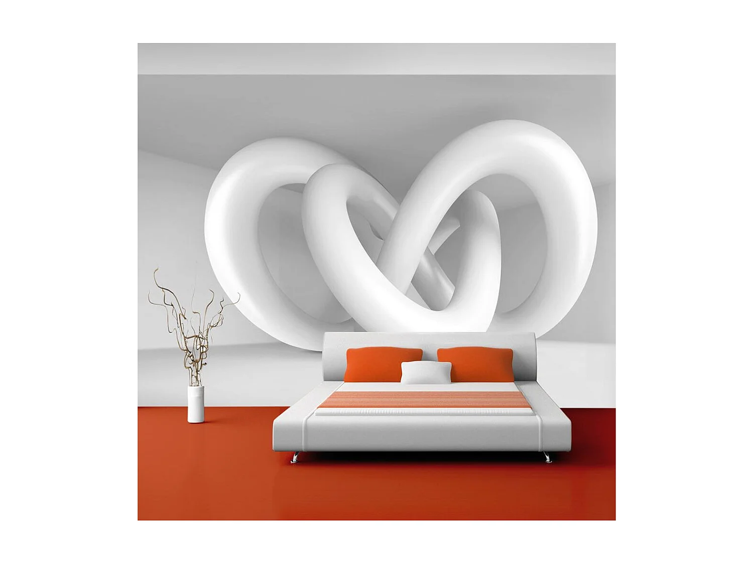 Papier Peint "White Weave" 105 x 150 cm