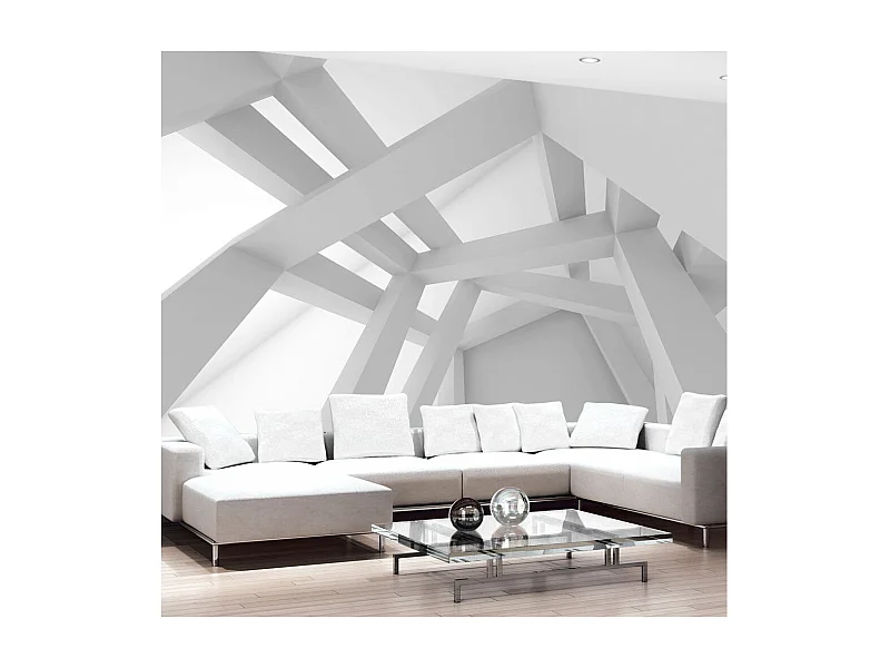 Papier Peint "White Construction" 140 x 200 cm