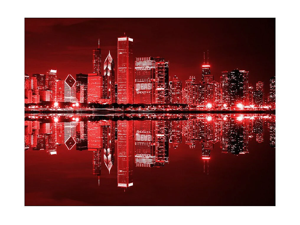 Papier Peint "Chicago Couleur du Vin Rouge" 270 x 350 cm
