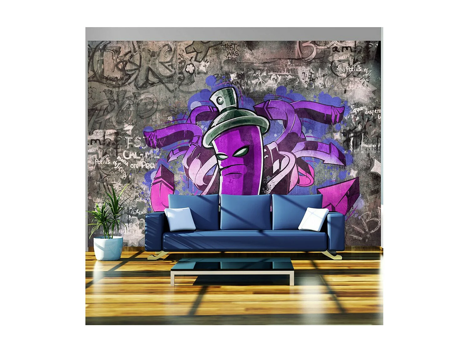 Papier Peint "Graffiti Spray Can" 245 x 350 cm