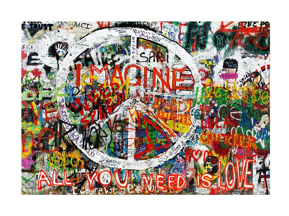 Papier Peint "Hippie Graffiti" 175 x 250 cm